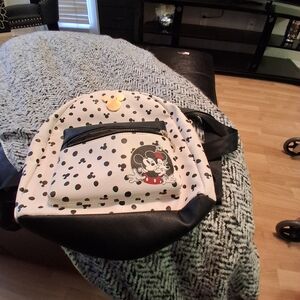 Disney Cream and Black Minnie Mouse Backpack